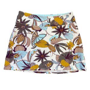 Vintage Patagonia Floral Mini Skirt Womens‎ Small Knit Organic Cotton Y2K A-Line